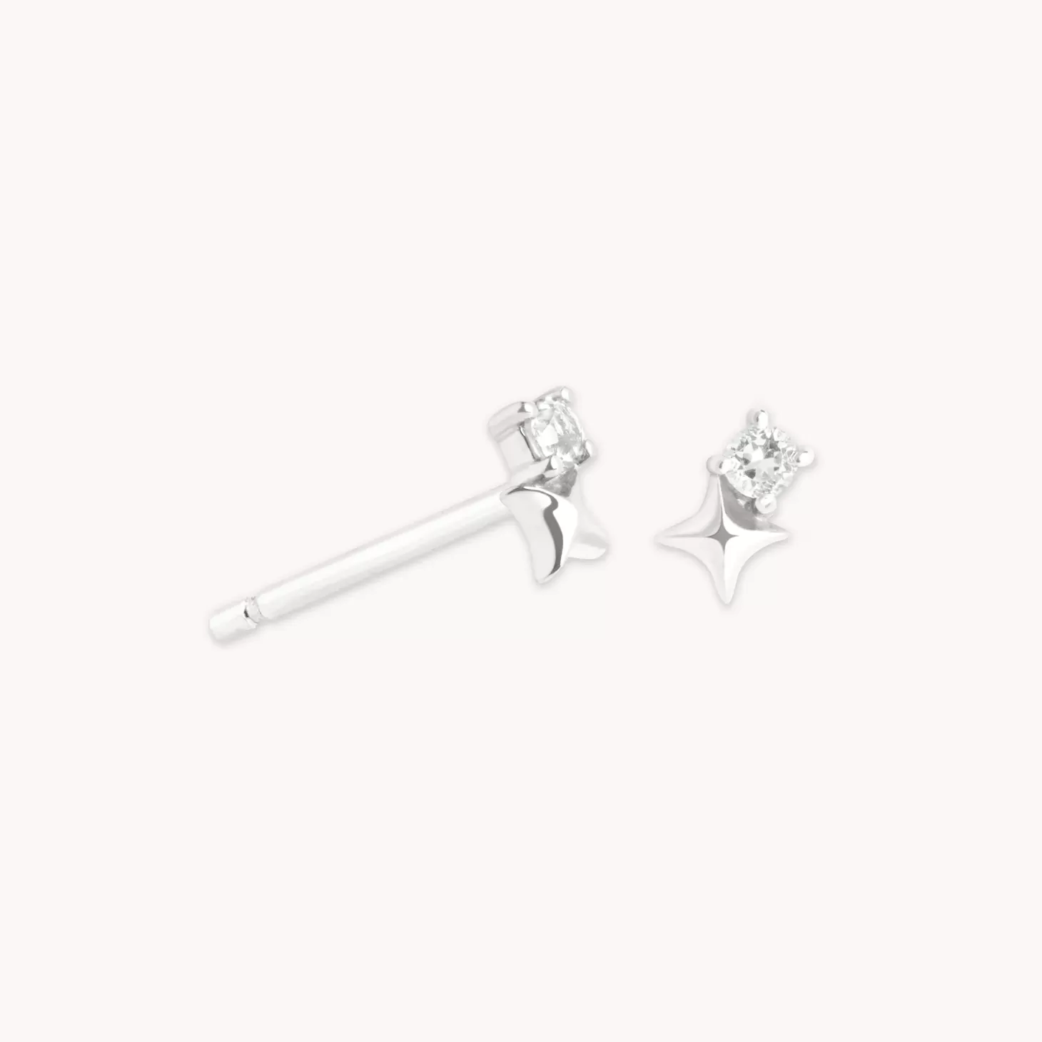 Astrid & Miyu April Birthstone Earrings In Solid White Gold 14K White Gold Outlet