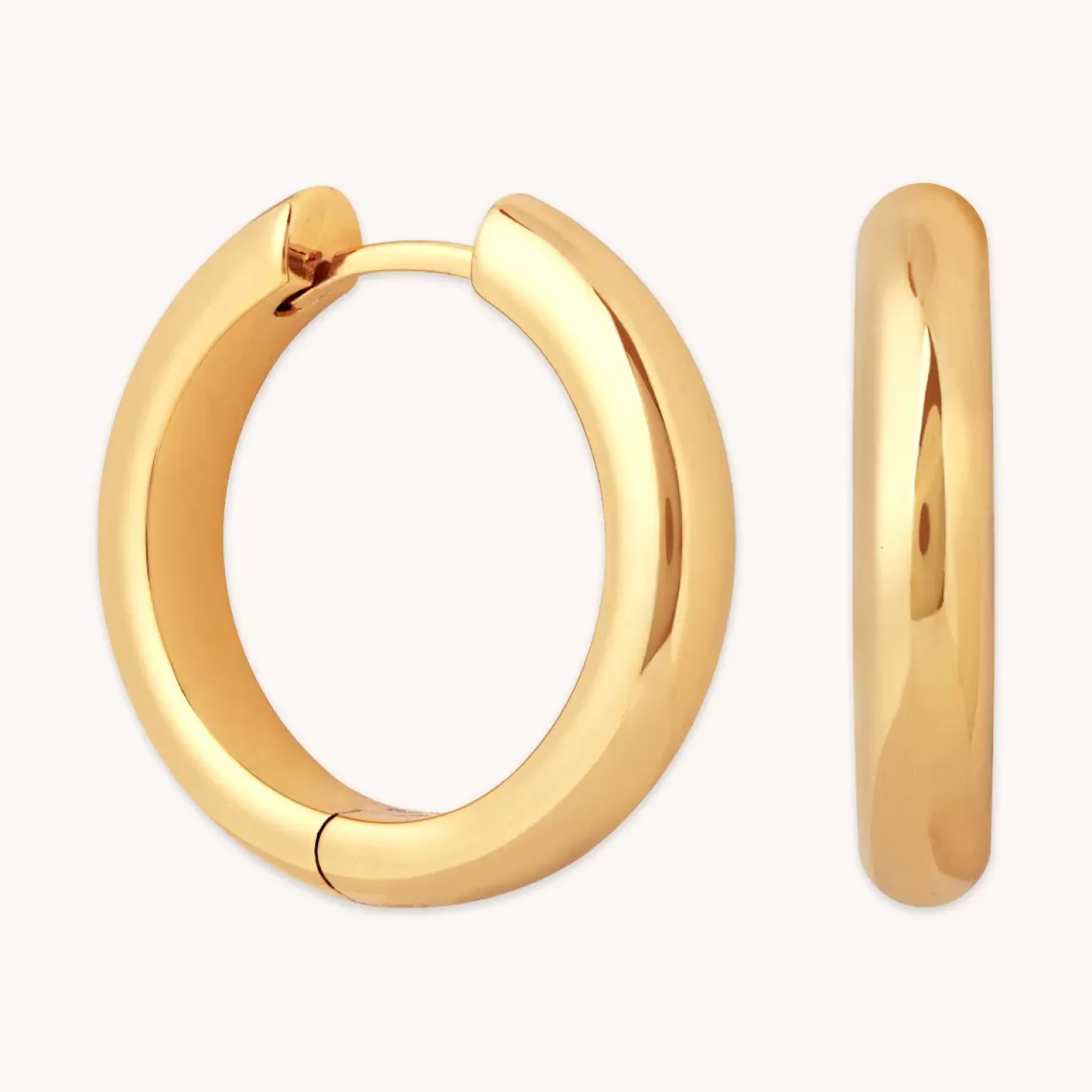 Astrid & Miyu Bold Large Hoops In Gold 18K Gold Plated Store