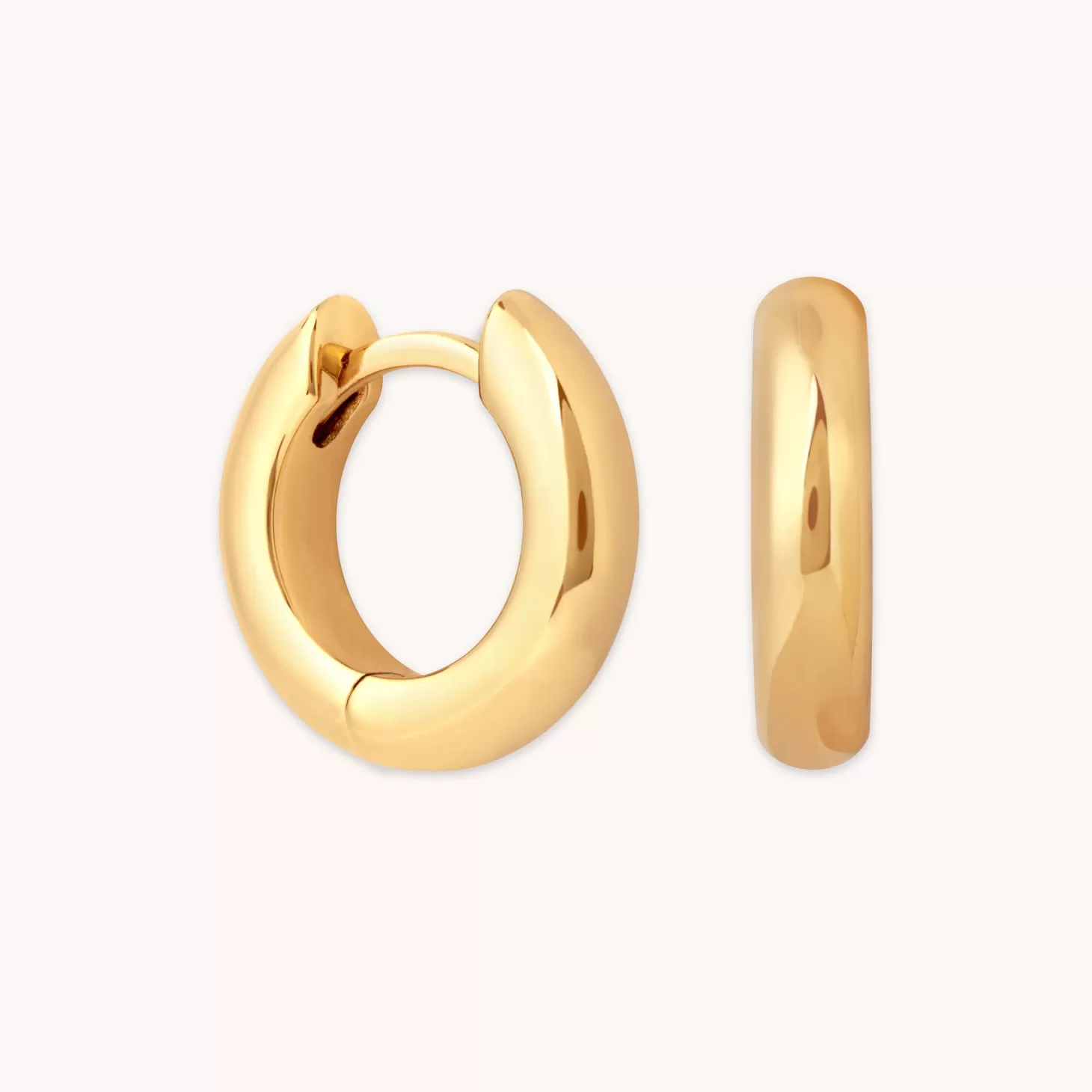 Astrid & Miyu Bold Small Hoops In Gold Rhodium Plated Clearance