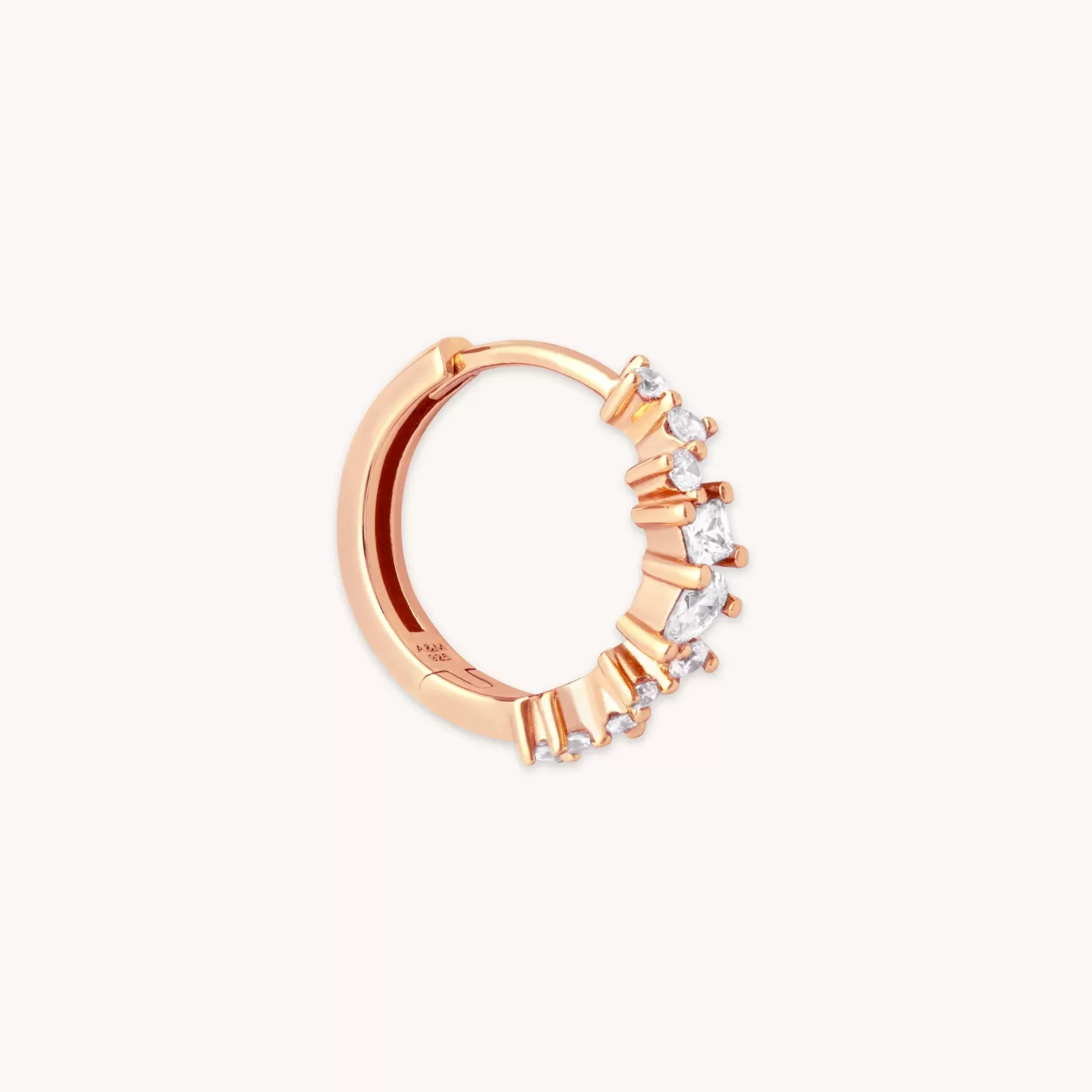 Astrid & Miyu Celestial Crystal 11.5Mm Hoop In Rose Gold 18K Rose Gold Plated Sterling Silver Best