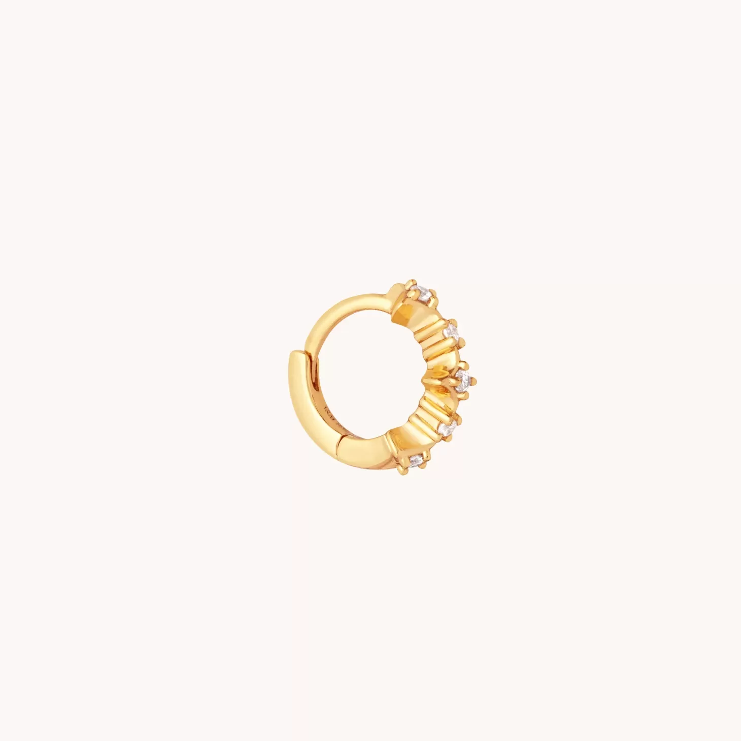 Astrid & Miyu Cosmic Star 6.5Mm Hoop In Gold 18K Gold Plated Sterling Silver Cheap