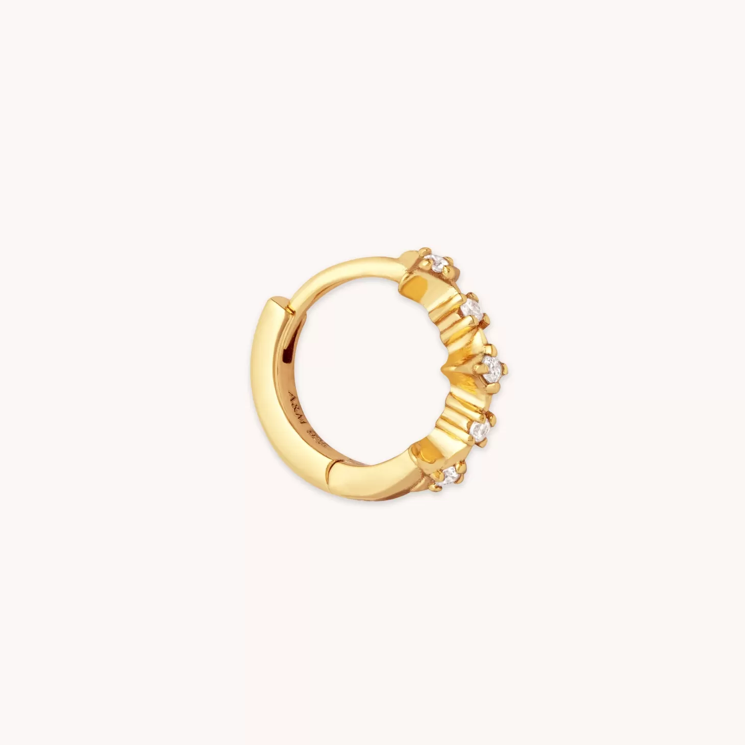Astrid & Miyu Cosmic Star 8Mm Hoop In Gold 18K Gold Plated Sterling Silver Sale