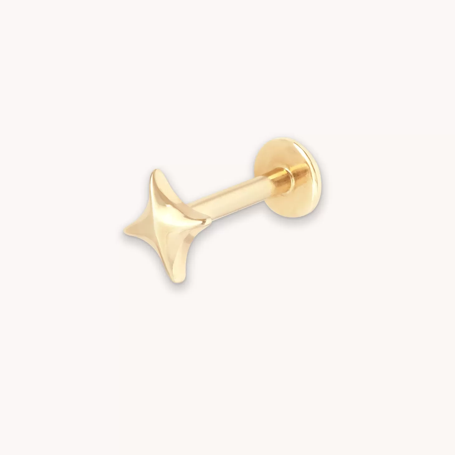 Astrid & Miyu Cosmic Star Piercing Stud In Solid Gold 14K Gold Cheap