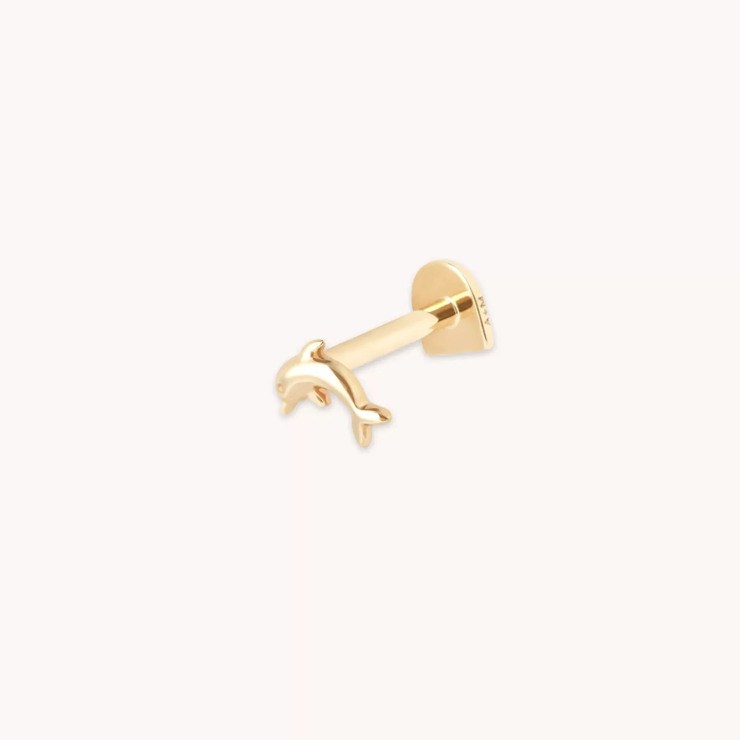 Astrid & Miyu Dolphin Piercing Stud In Solid Gold 14K Gold Sale