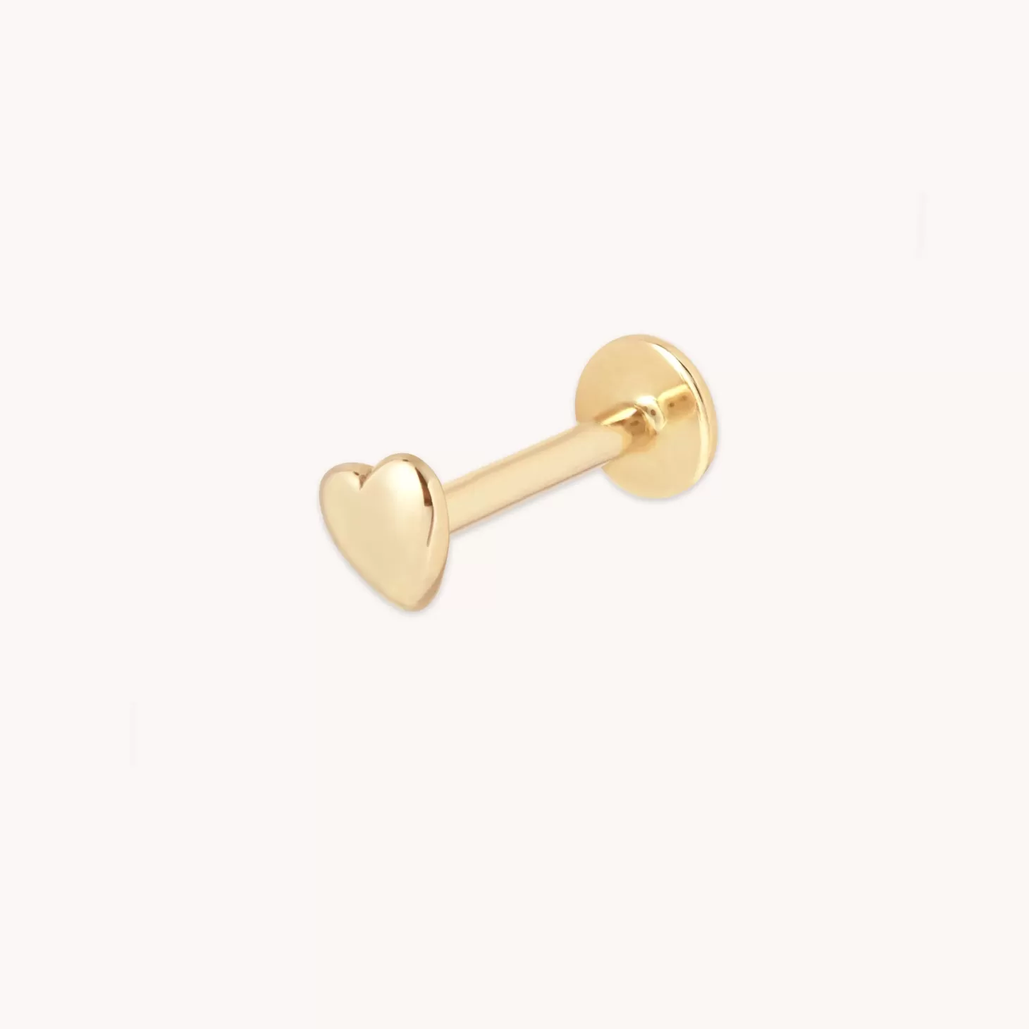 Astrid & Miyu Heart Piercing Stud In Solid Gold 14K Gold Sale