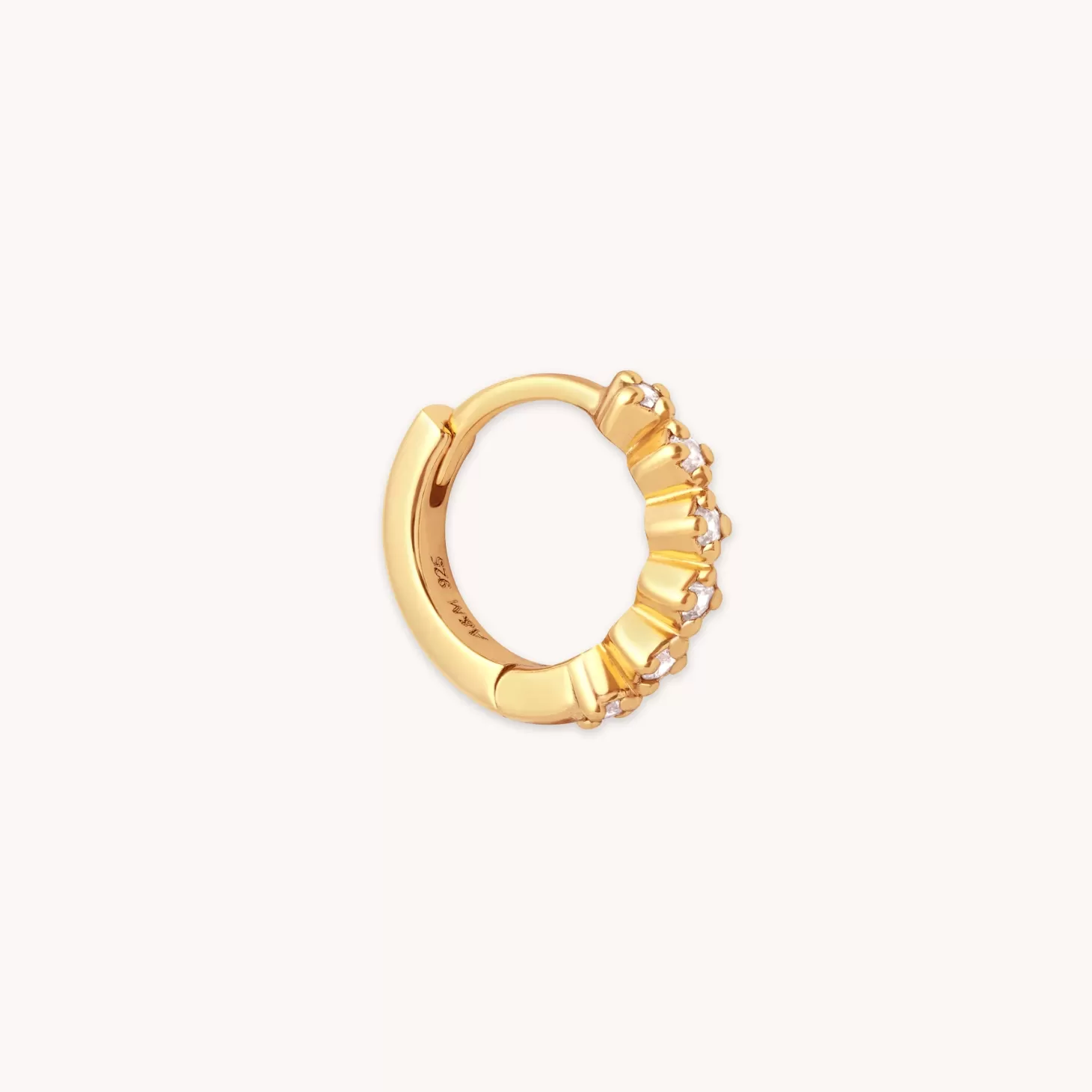 Astrid & Miyu Illume Crystal 8Mm Hoop In Gold 18K Gold Plated Sterling Silver Discount