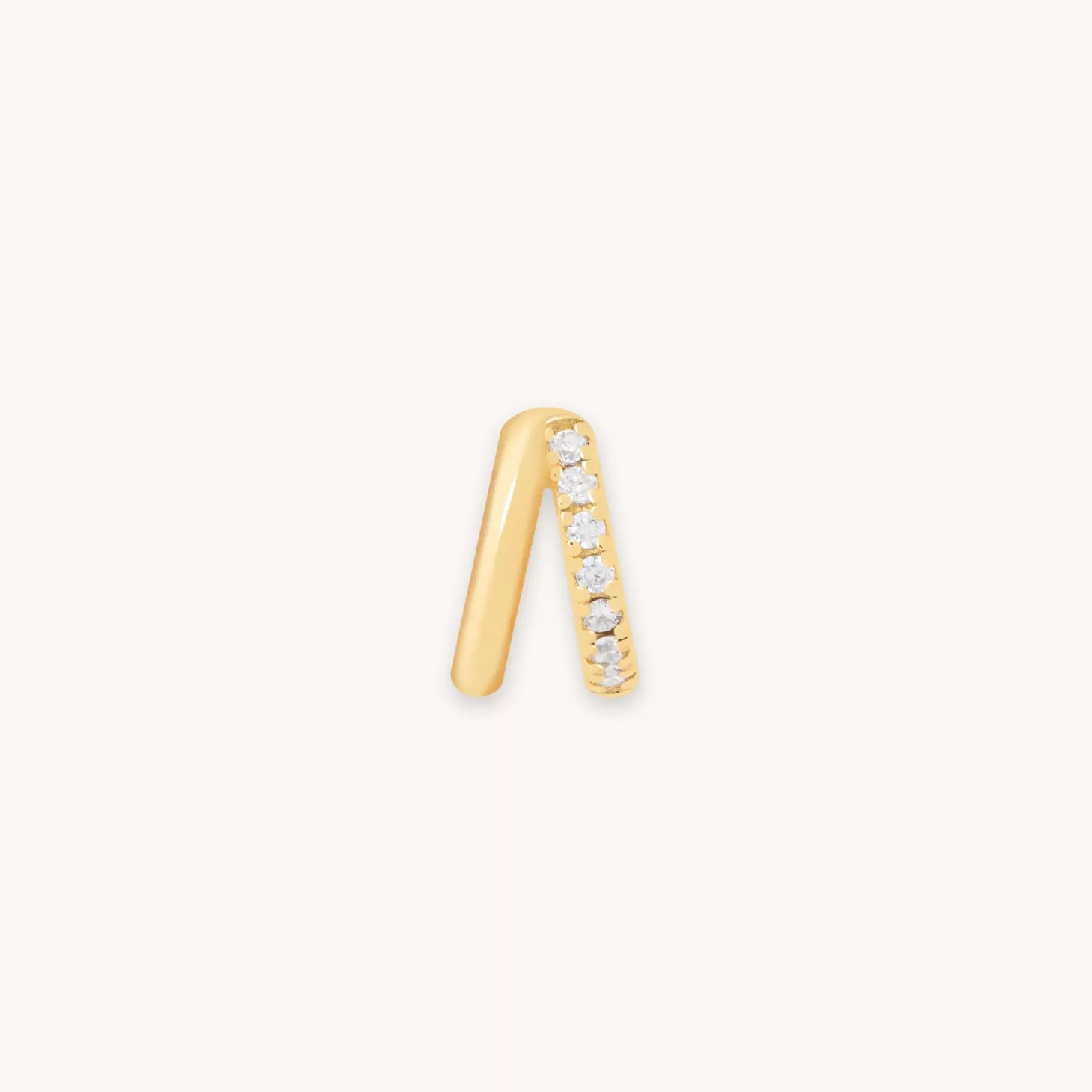 Astrid & Miyu Illusion Crystal Hoop 6.5Mm In Gold 18K Gold Plated Sterling Silver Discount