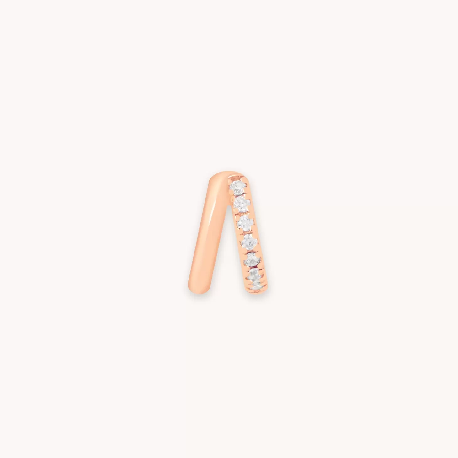 Astrid & Miyu Illusion Crystal Hoop 6.5Mm In Rose Gold 18K Rose Gold Plated Sterling Silver Outlet