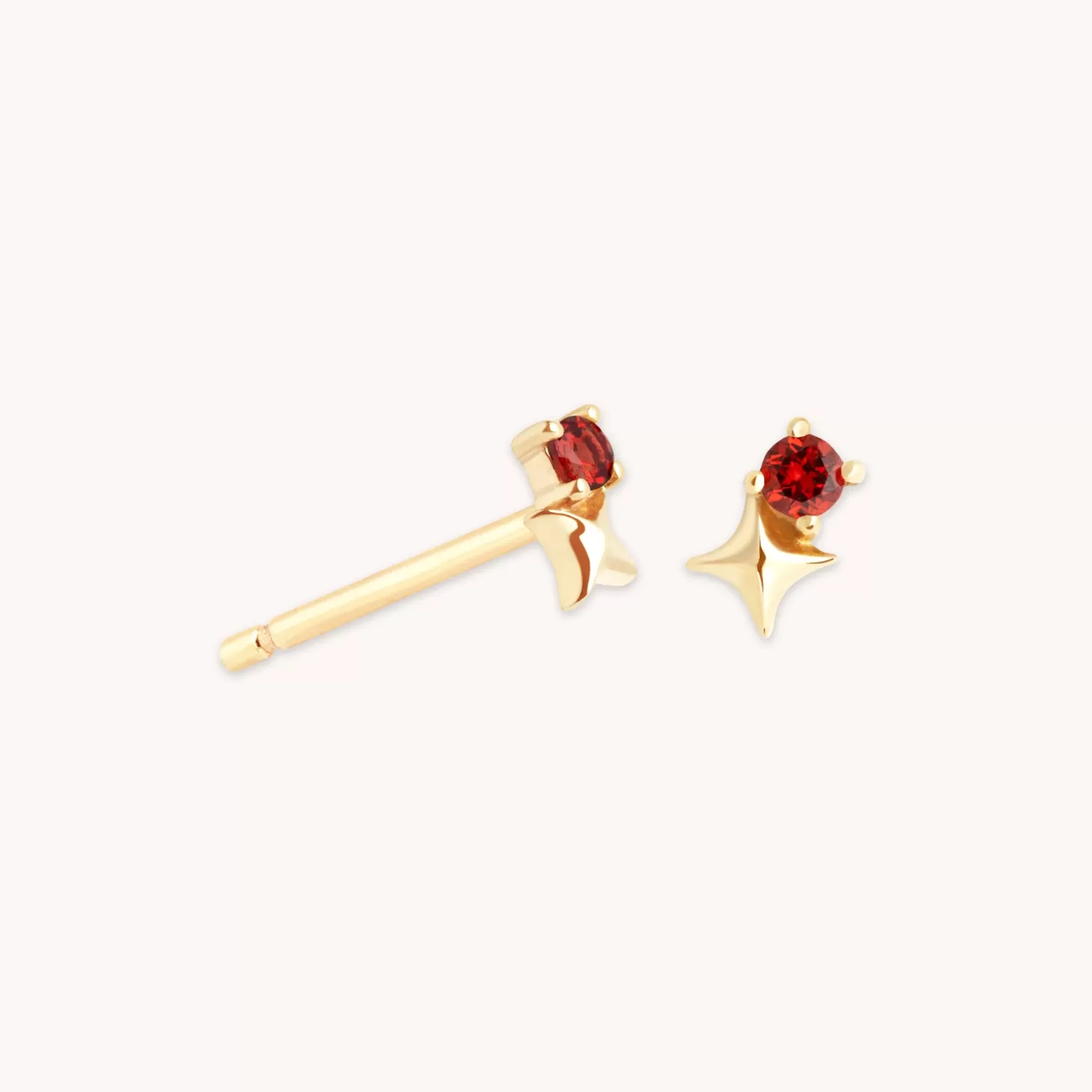 Astrid & Miyu January Birthstone Earrings In Solid Gold 14K Gold Shop