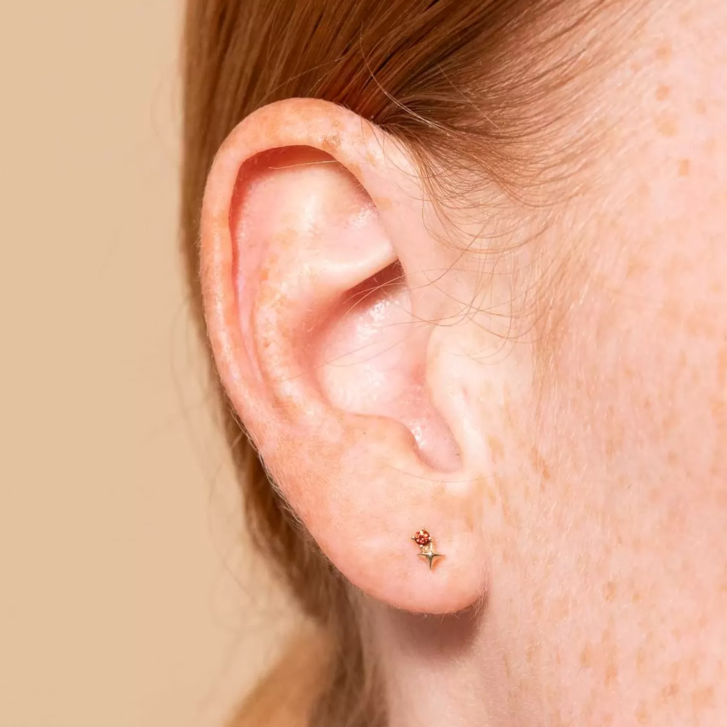 Astrid & Miyu January Birthstone Earrings In Solid Gold 14K Gold Shop