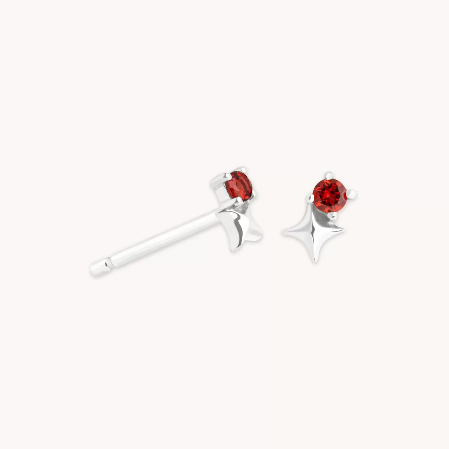 Astrid & Miyu January Birthstone Earrings In Solid White Gold 14K White Gold Discount