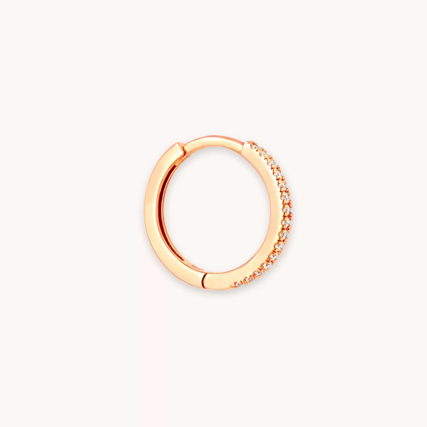 Astrid & Miyu Jewelled Hoop 11.5Mm In Rose Gold 18K Rose Gold Plated Sterling Silver Cheap