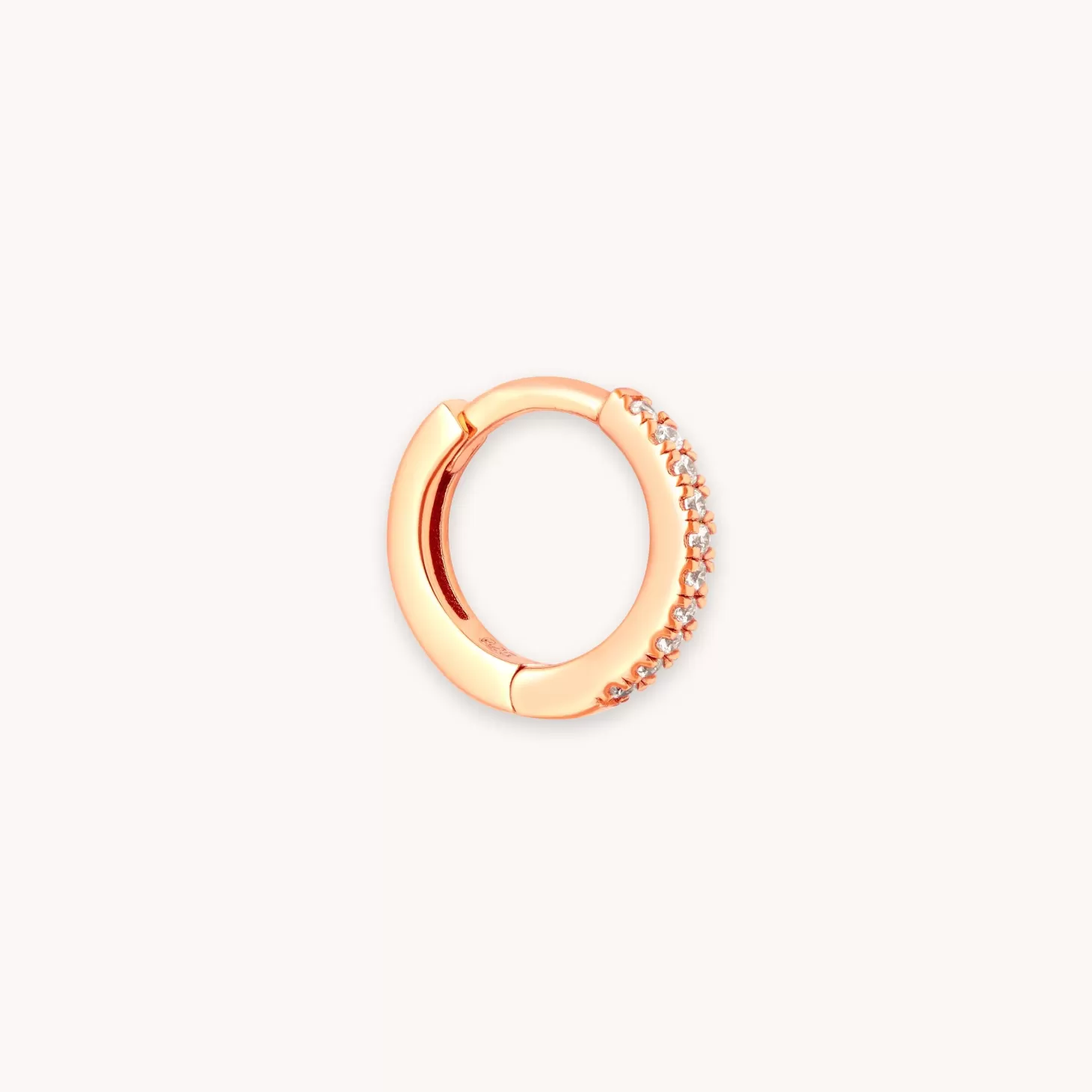 Astrid & Miyu Jewelled Hoop 8Mm In Rose Gold 18K Rose Gold Plated Sterling Silver Discount