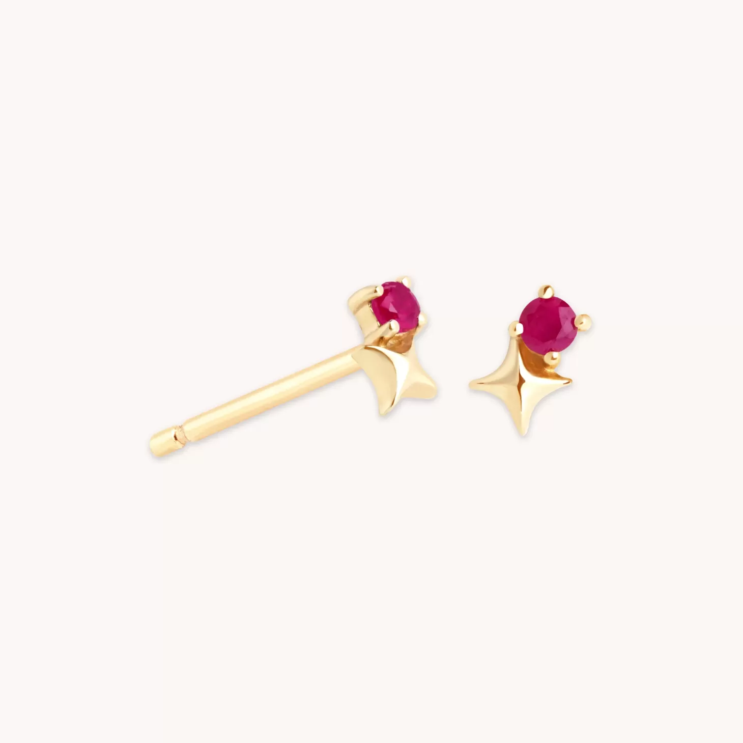 Astrid & Miyu July Birthstone Earrings In Solid Gold 14K Gold Cheap