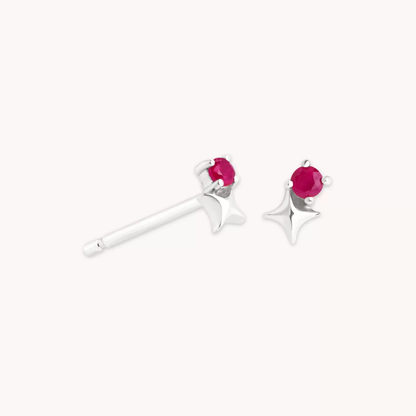 Astrid & Miyu July Birthstone Earrings In Solid White Gold 14K White Gold Hot