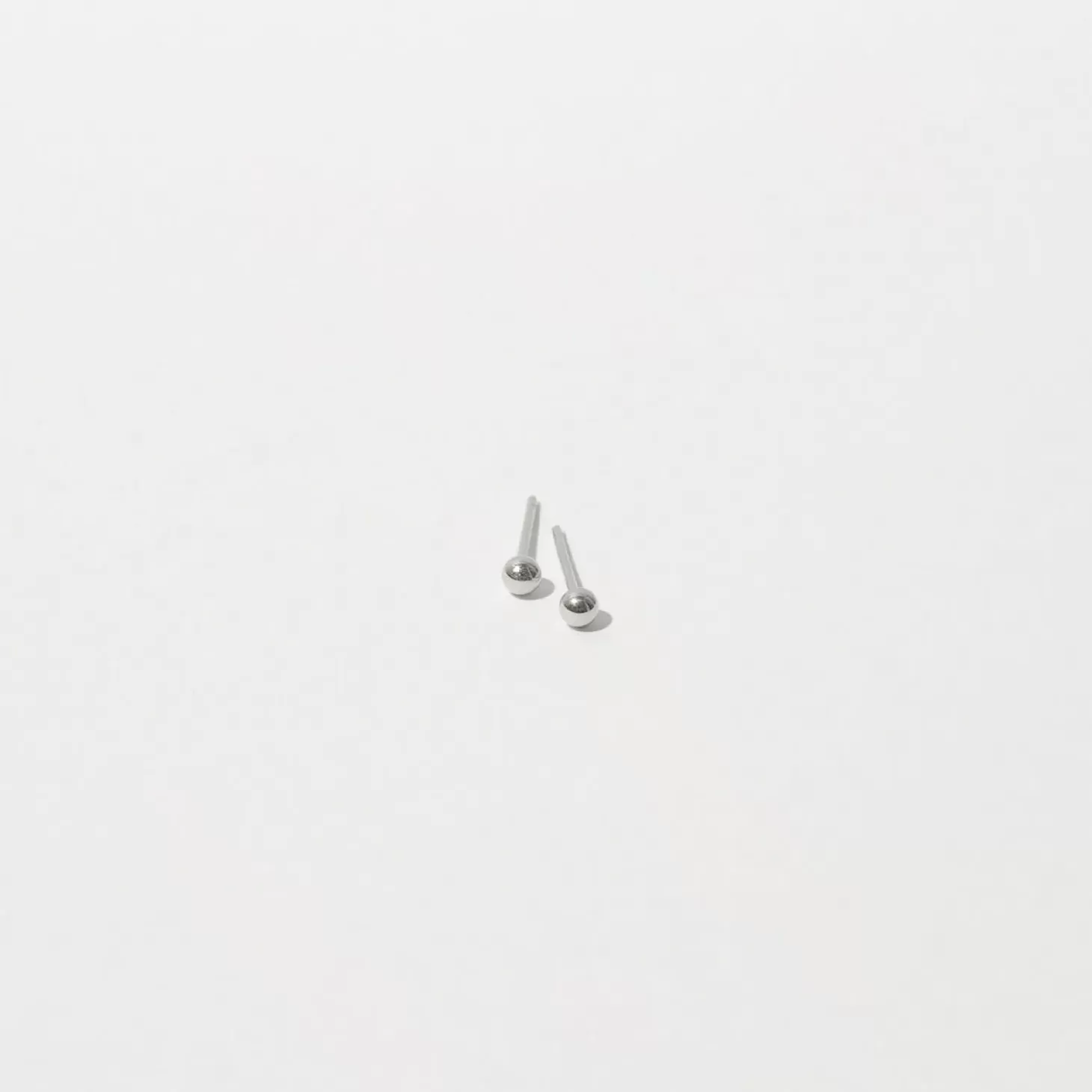 Astrid & Miyu Large Ball Stud Earrings In Solid White Gold 14K White Gold Discount