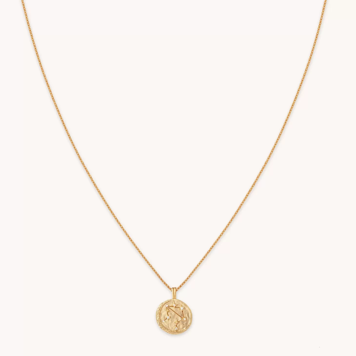 Astrid & Miyu Libra Zodiac Pendant Necklace In Gold 18K Gold Plated Sterling Silver Cheap