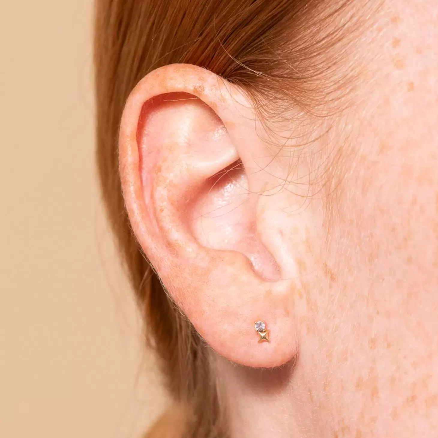 Astrid & Miyu March Birthstone Earrings In Solid Gold 14K Gold Cheap
