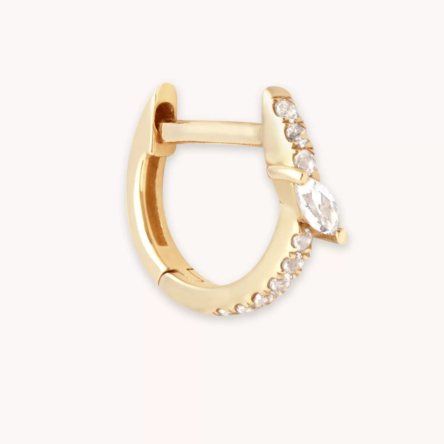 Astrid & Miyu Marquise Gem Piercing Hoop In Solid Gold 14K Solid Gold Discount