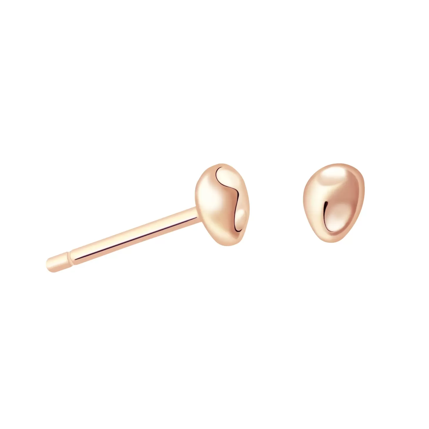 Astrid & Miyu Molten Small Stud Earrings In Rose Gold 18K Rose Gold Plated Sterling Silver Clearance