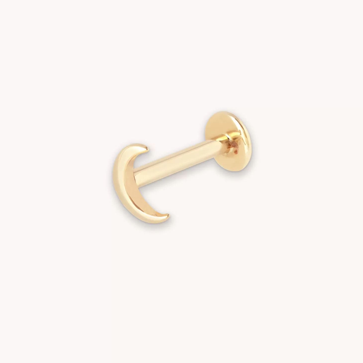 Astrid & Miyu Moon Piercing Stud In Solid Gold 14K Gold Sale