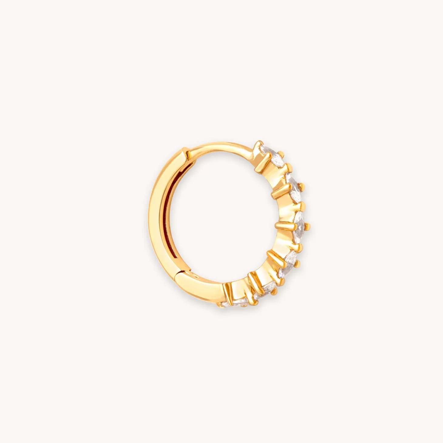 Astrid & Miyu Navette Hoop 11.5Mm In Gold 18K Gold Plated Sterling Silver Clearance