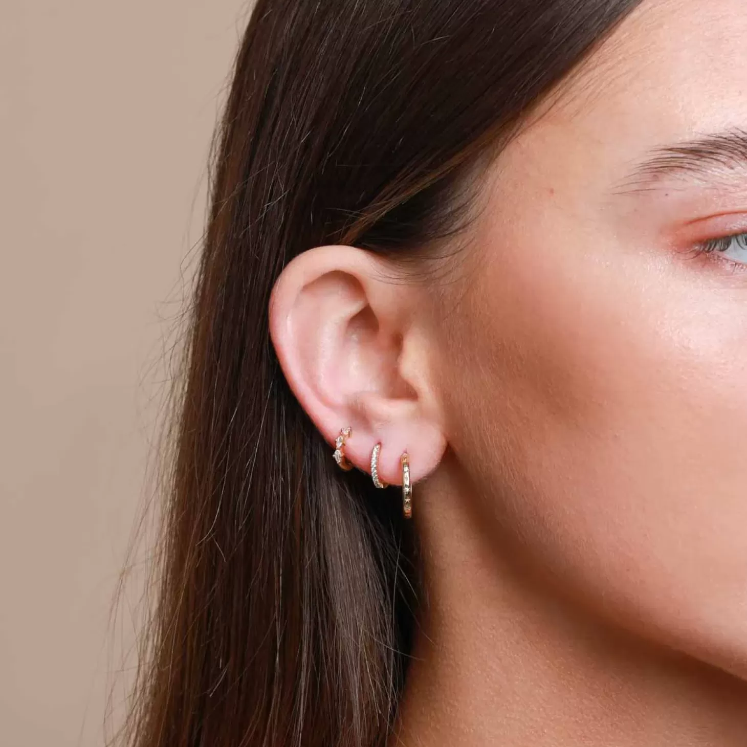 Astrid & Miyu Navette Hoop 6.5Mm In Gold 18K Gold Plated Sterling Silver Online