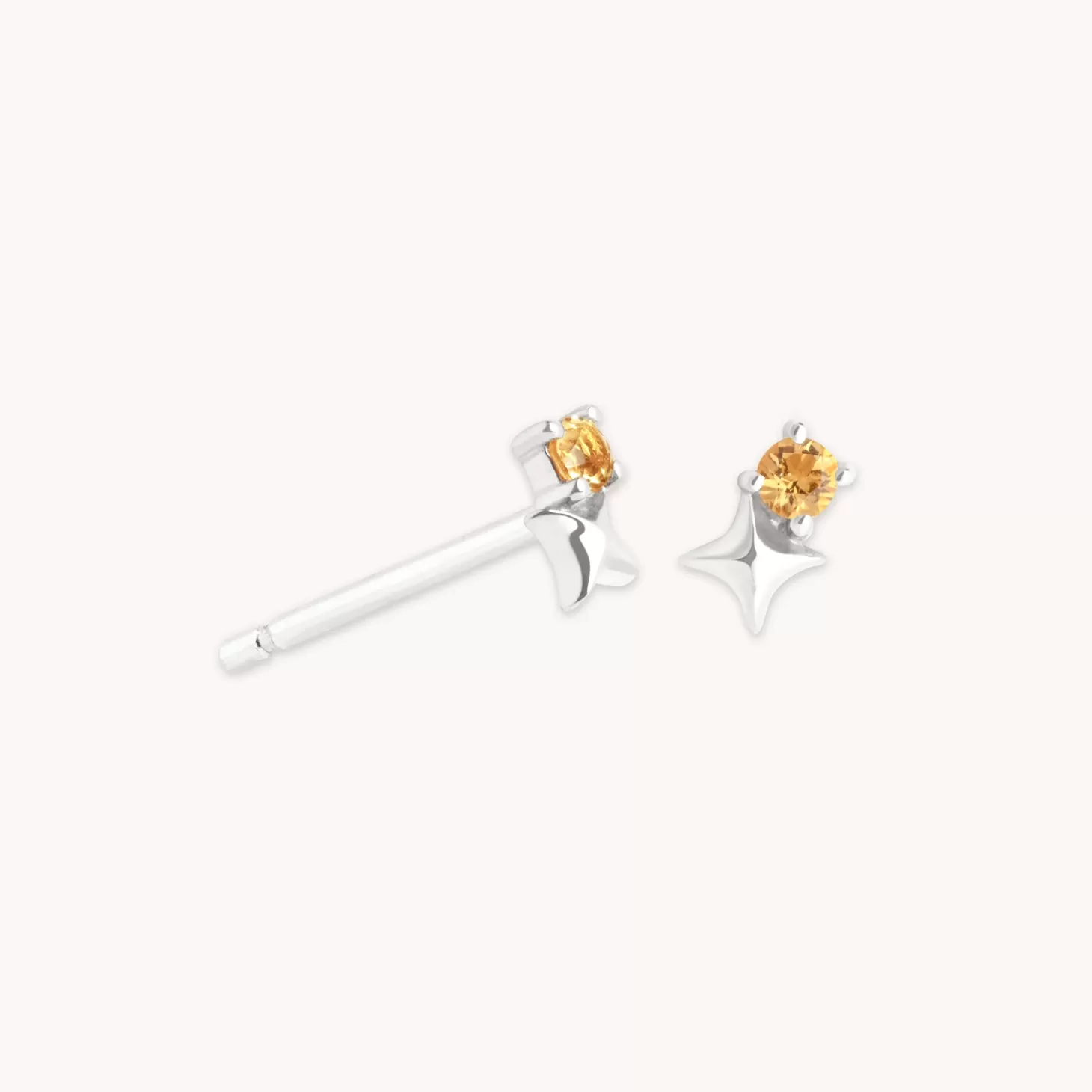 Astrid & Miyu November Birthstone Earrings In Solid White Gold 14K White Gold Best