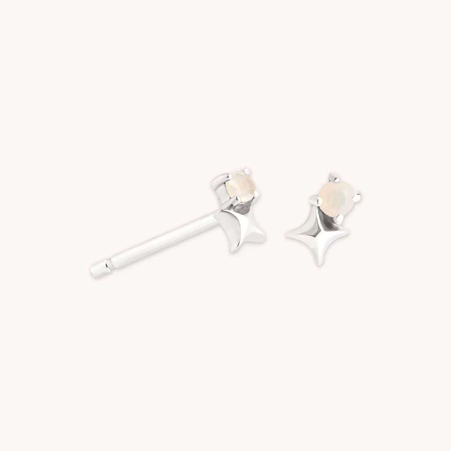 Astrid & Miyu October Birthstone Earrings In Solid White Gold 14K White Gold Clearance