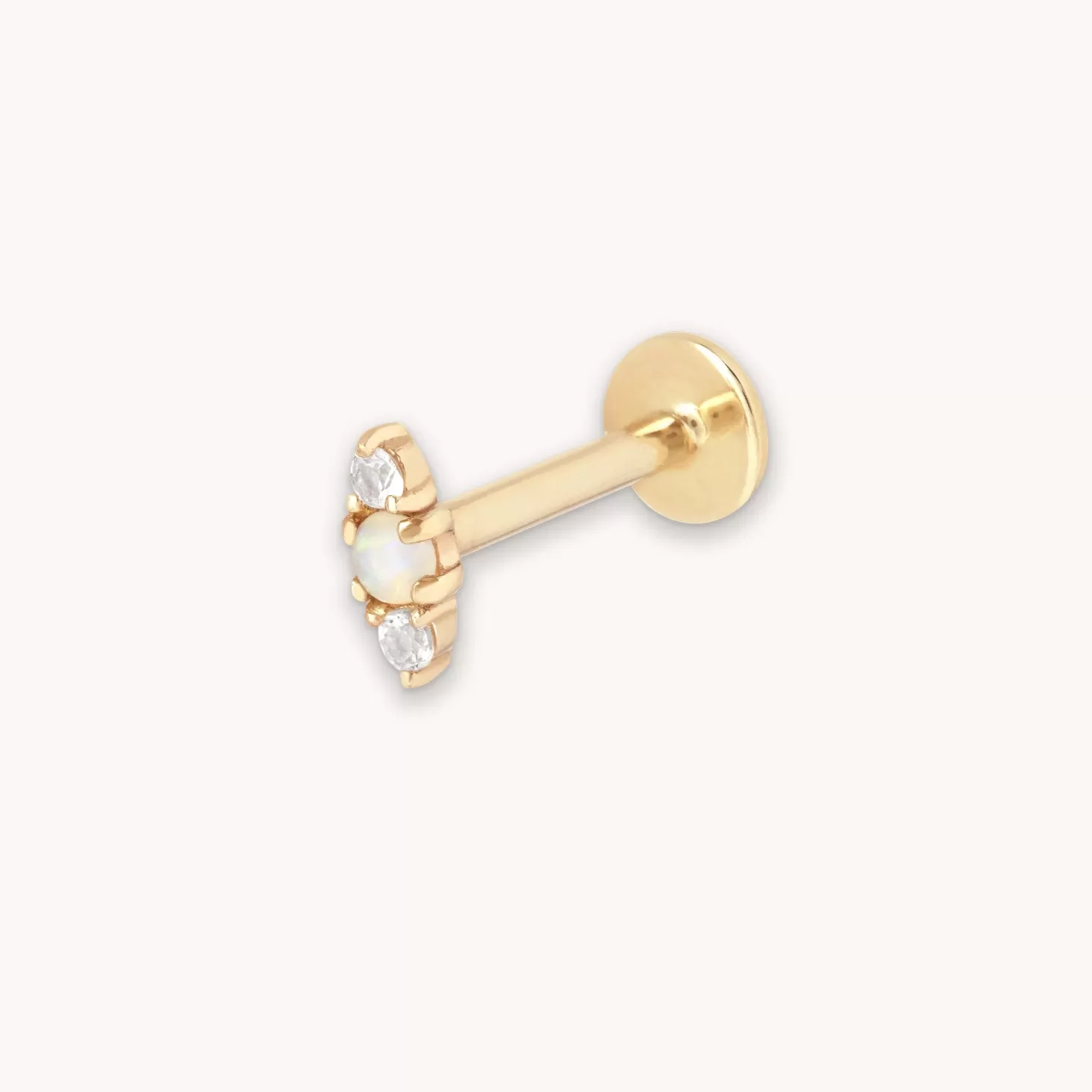 Astrid & Miyu Opal Cluster Piercing Stud In Solid Gold 14K Gold Fashion