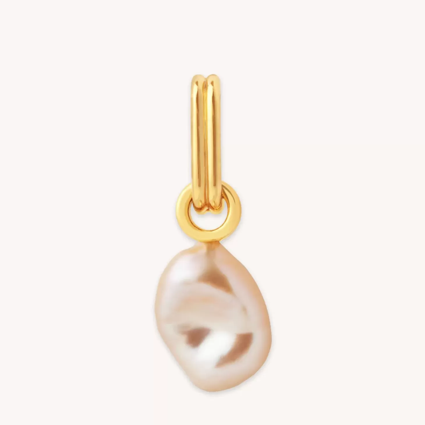 Astrid & Miyu Pearl Pendant Charm In Gold 18K Gold Plated Sterling Silver Best