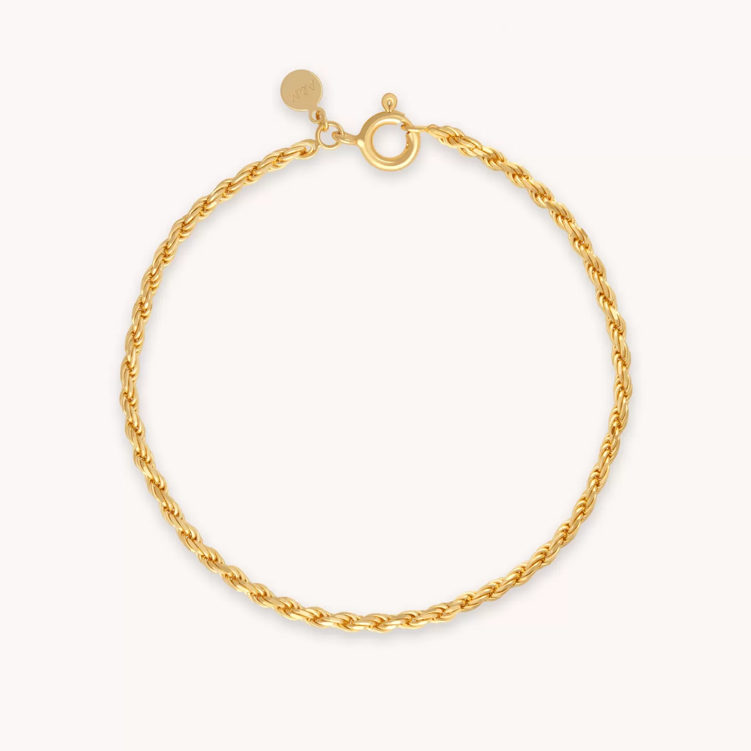 Astrid & Miyu Rope Chain Bracelet In Gold 18K Gold Plated Sterling Silver Fashion