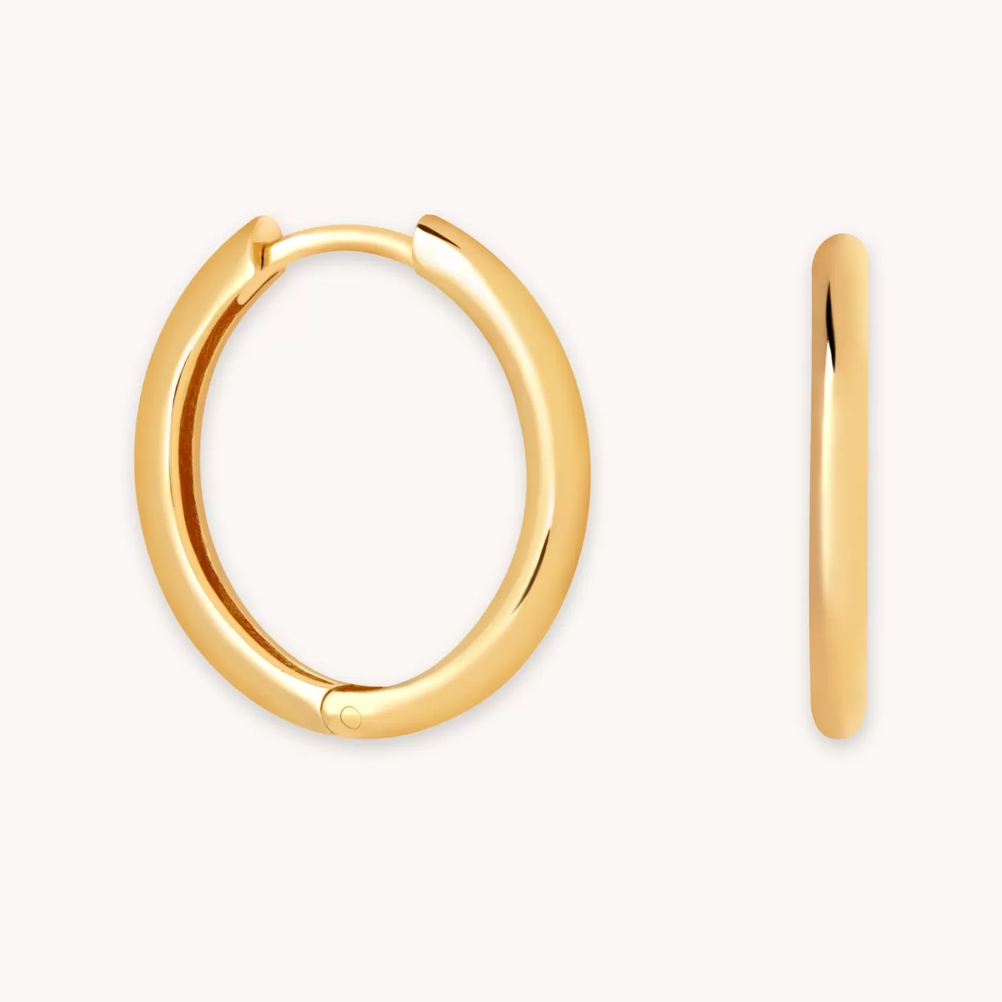 Astrid & Miyu Simple Hinge Small Hoops In Gold 18K Gold Plated Sterling Silver Best Sale