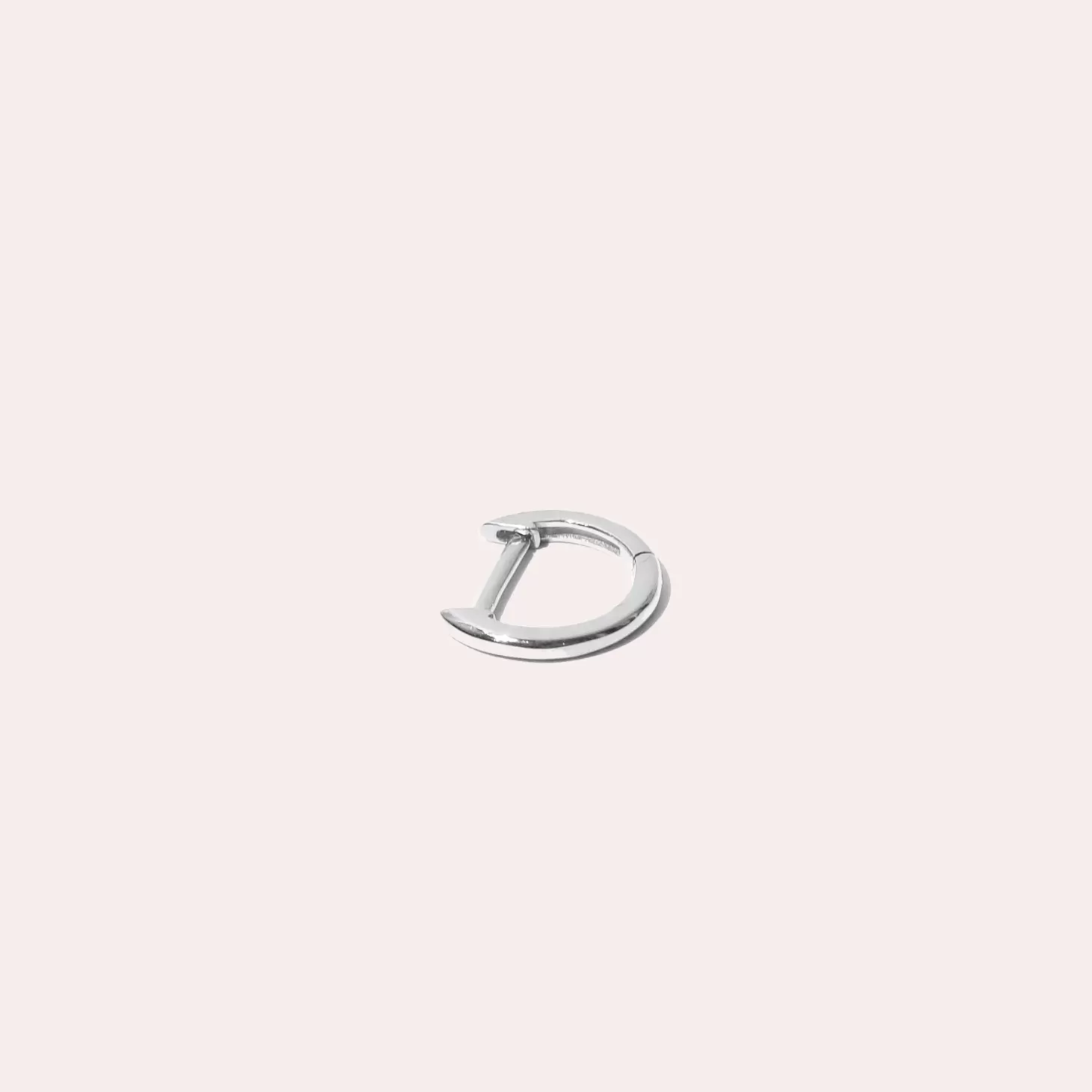 Astrid & Miyu Simple Piercing Hoop In Solid White Gold 14K White Gold Sale