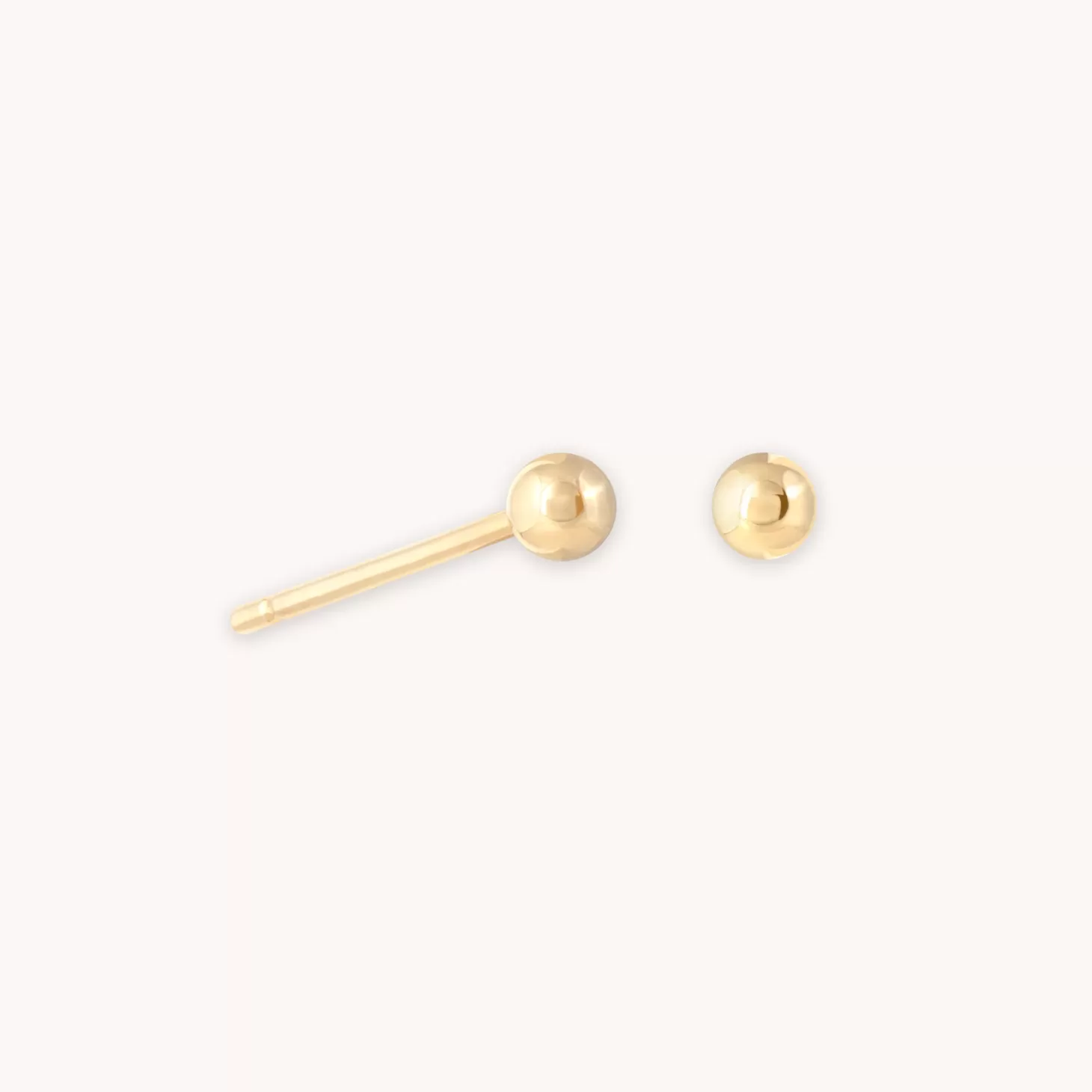 Astrid & Miyu Small Ball Stud Earrings In Solid Gold 14K Gold Cheap