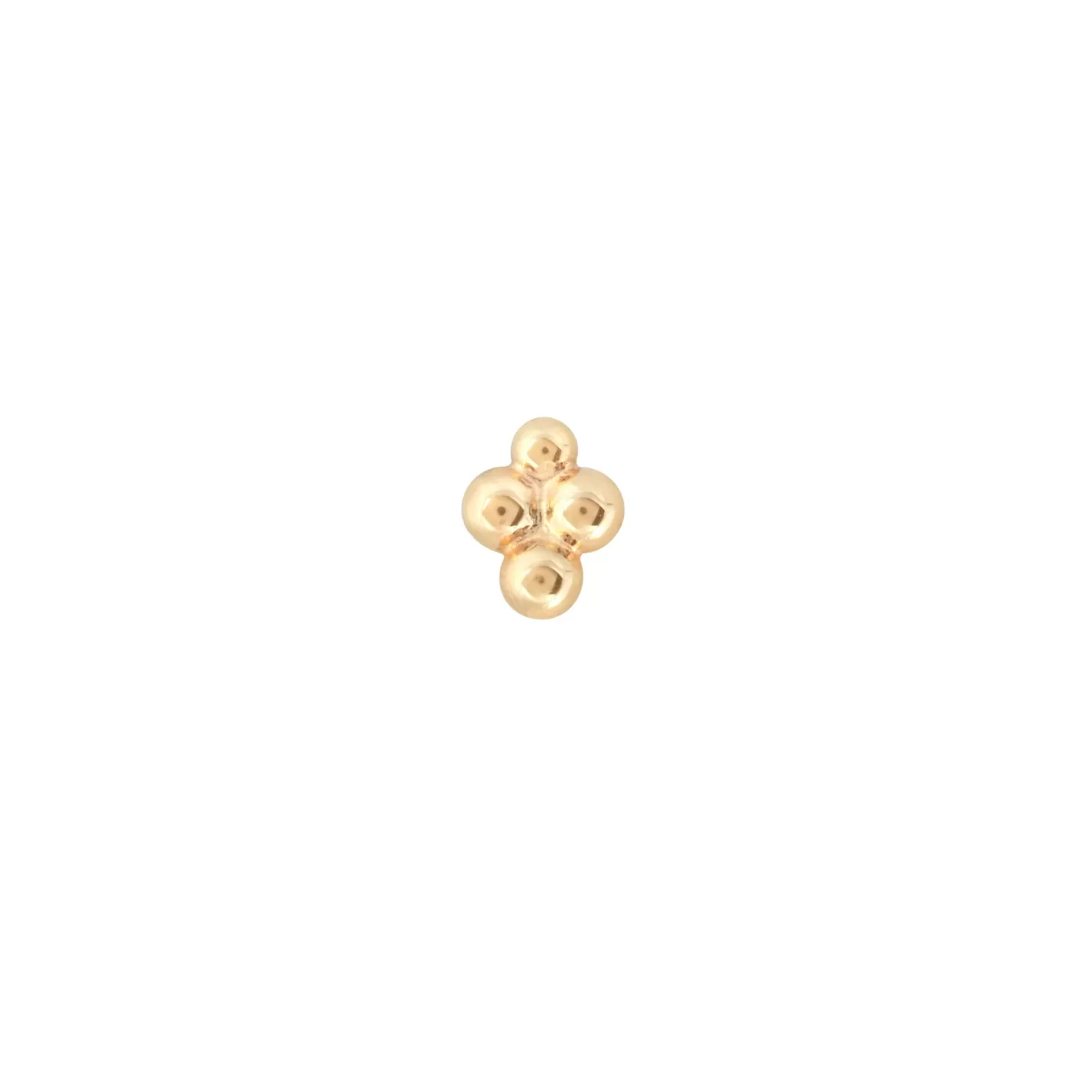 Astrid & Miyu Solid Gold Beaded Piercing Stud 14K Gold Shop