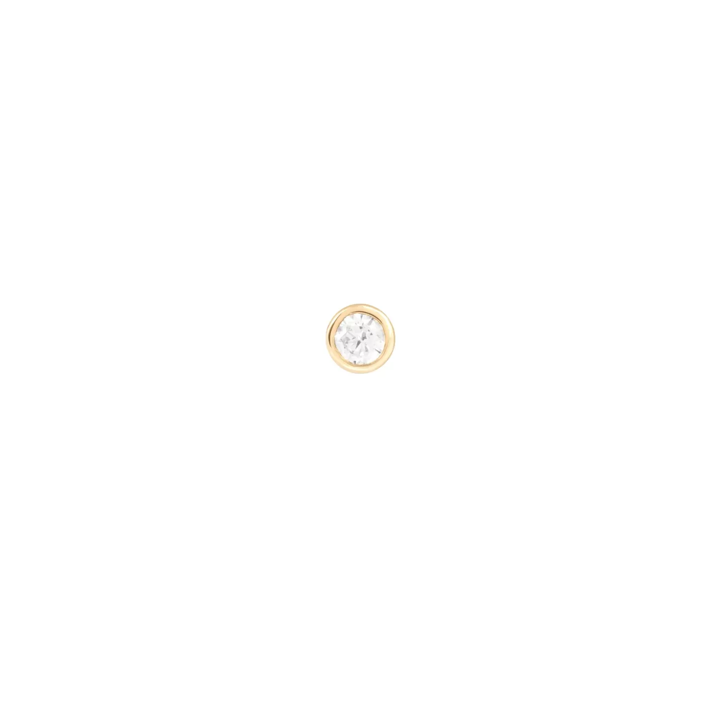 Astrid & Miyu Solid Gold Gem Piercing Stud 14K Gold Hot