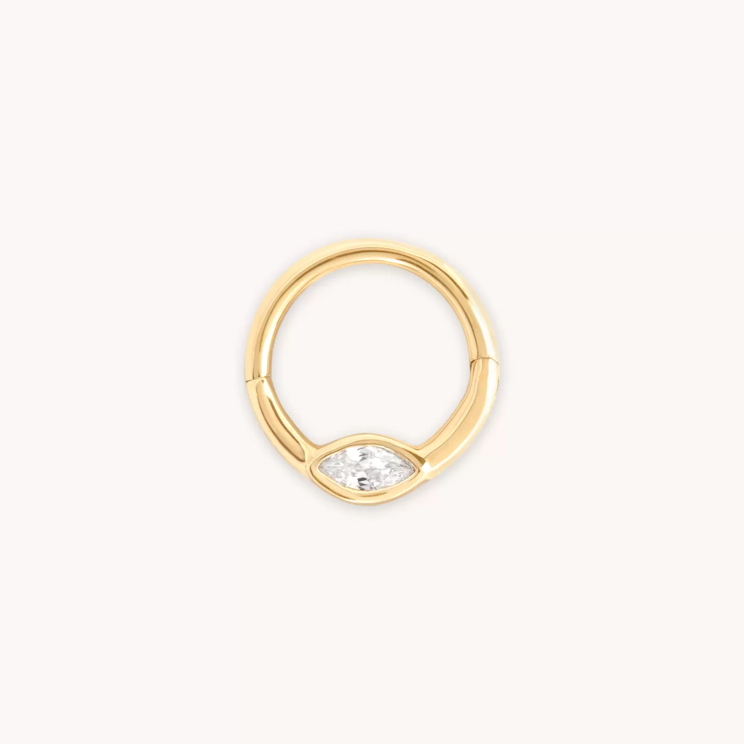 Astrid & Miyu Solid Gold Marquise Daith Hoop 14K Gold Clearance