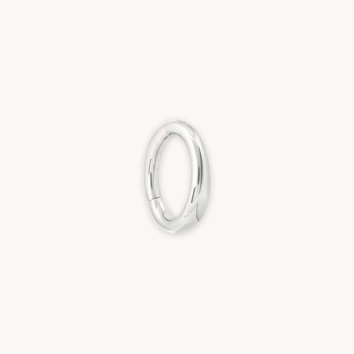 Astrid & Miyu Solid White Gold Graduated Rook Hoop 14K White Gold Sale
