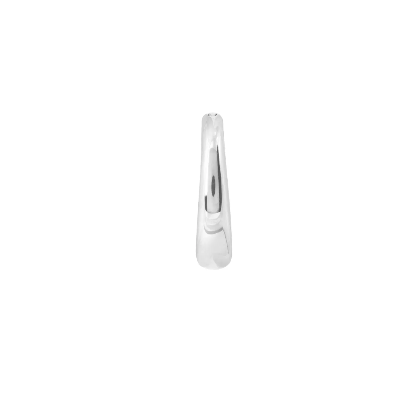 Astrid & Miyu Solid White Gold Graduated Rook Hoop 14K White Gold Sale