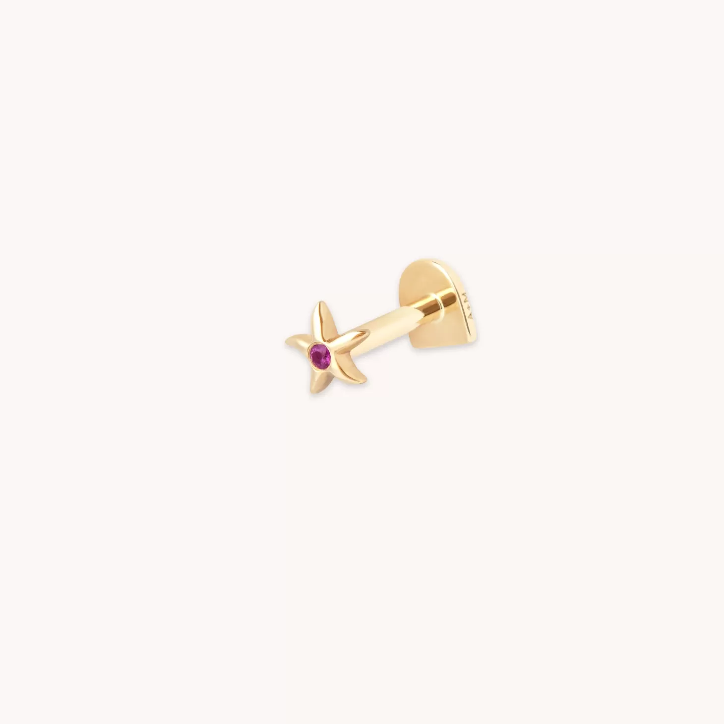 Astrid & Miyu Starfish Piercing Stud In Solid Gold 14K Gold Online