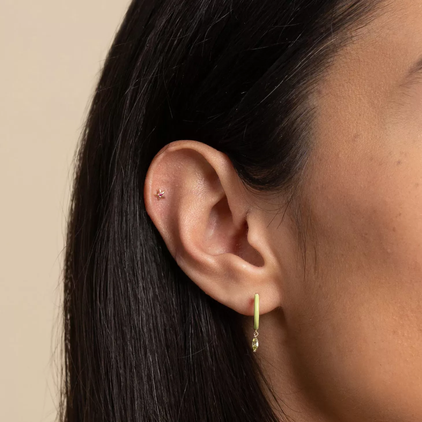 Astrid & Miyu Starfish Piercing Stud In Solid Gold 14K Gold Online