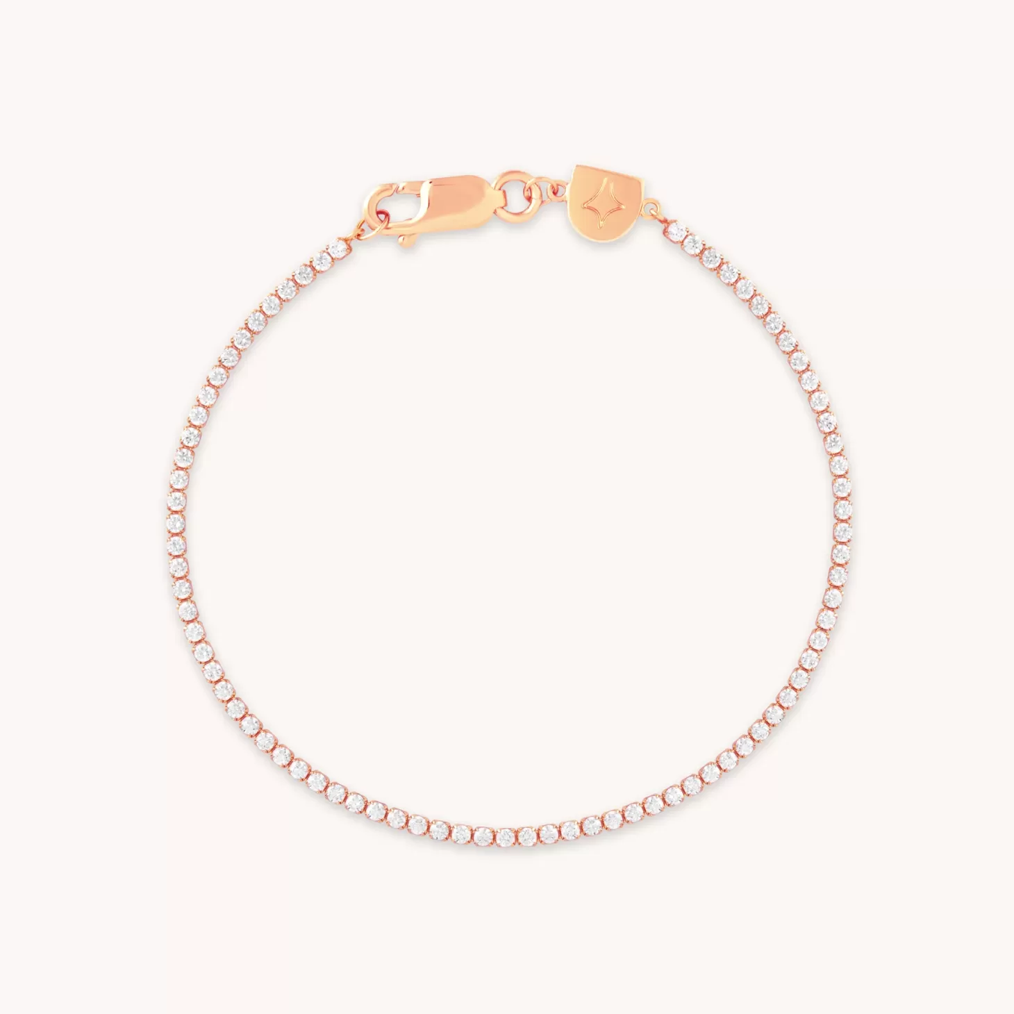 Astrid & Miyu Tennis Chain Bracelet In Rose Gold 18K Rose Gold Plated Cheap
