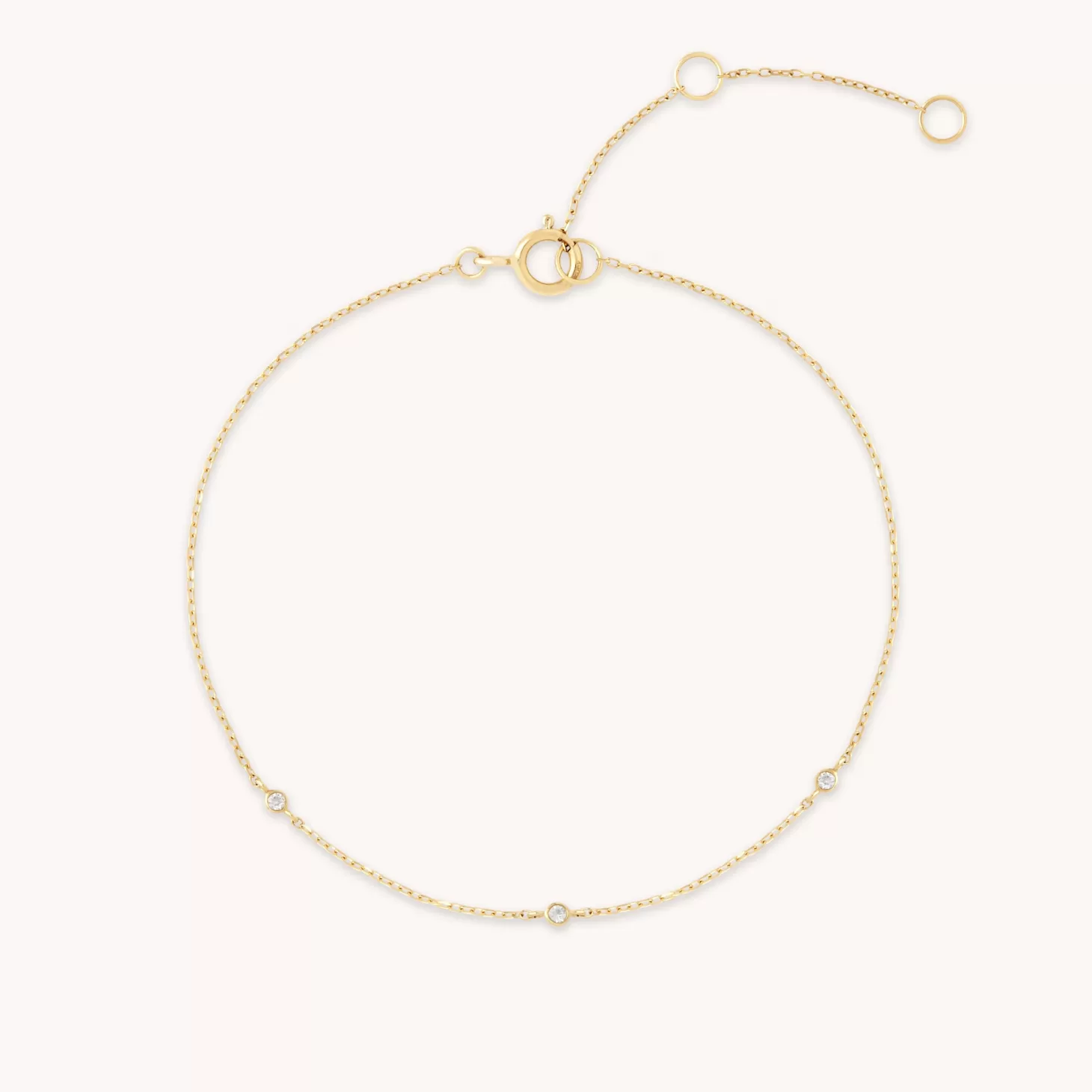 Astrid & Miyu Topaz Charm Bracelet In Solid Gold 14K Gold Best