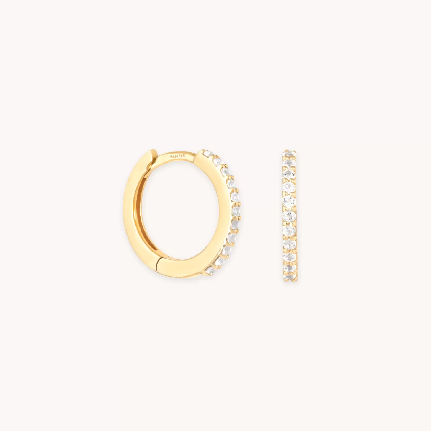 Astrid & Miyu Topaz Hoops In Solid Gold 14K Gold Cheap