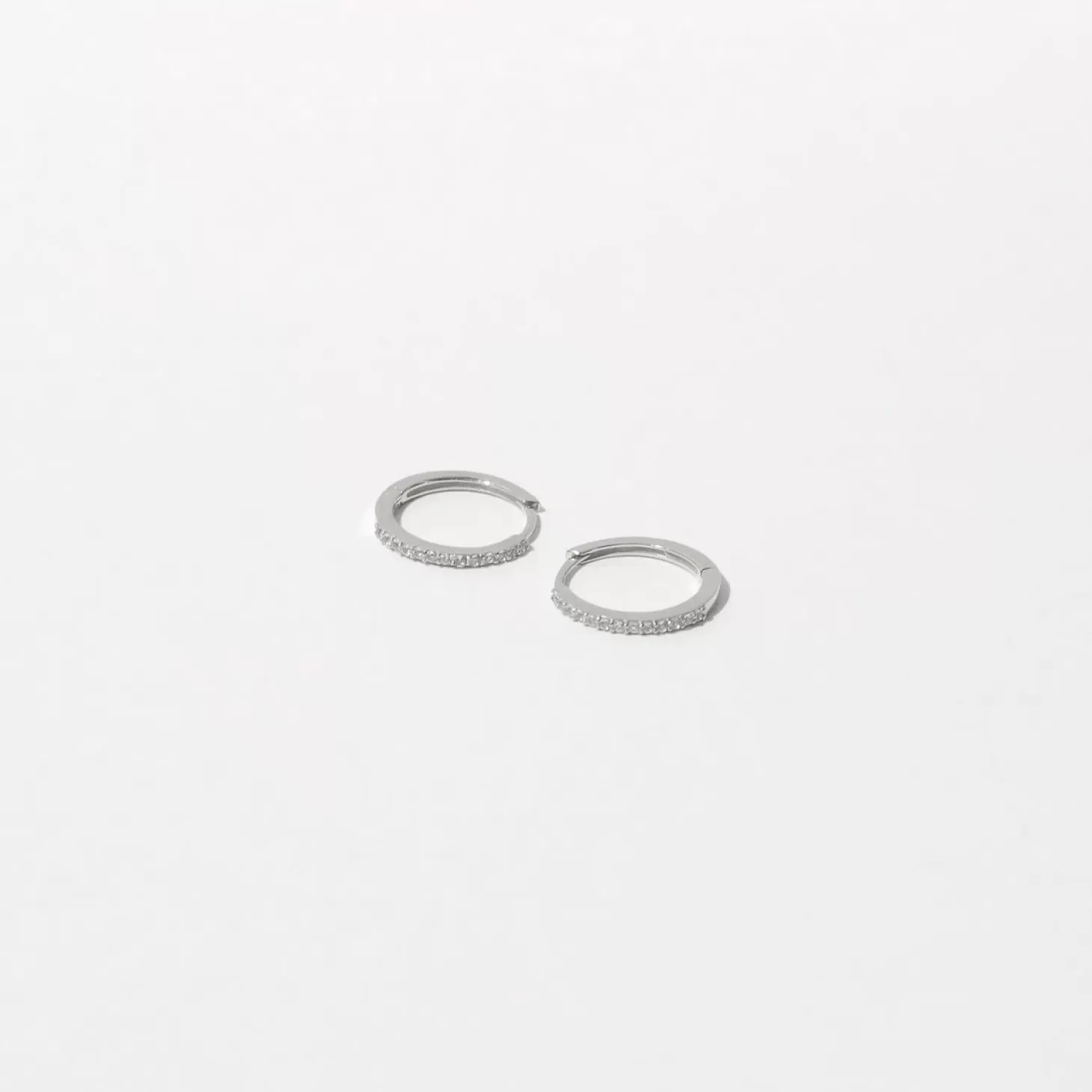 Astrid & Miyu Topaz Hoops In Solid White Gold 14K White Gold Cheap