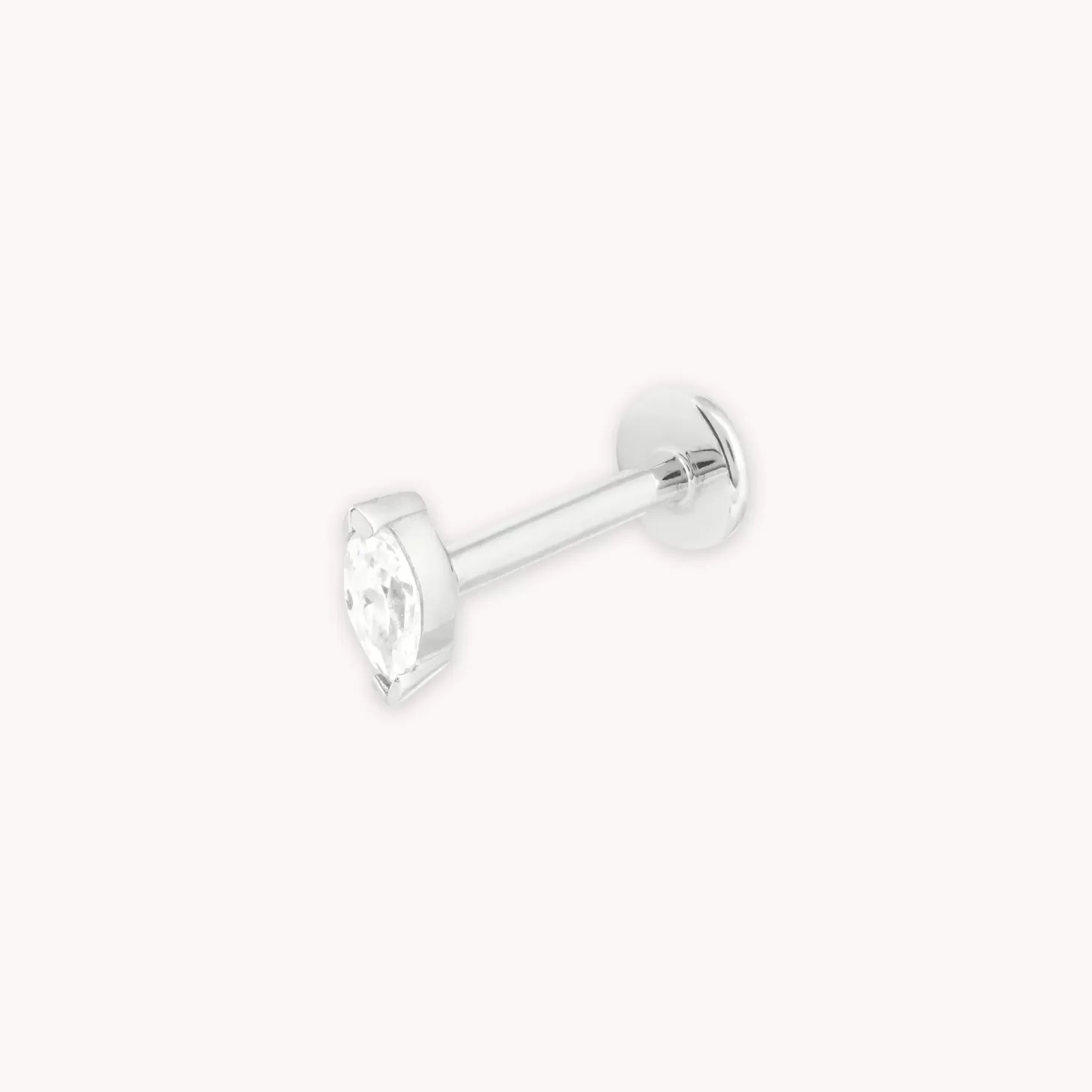 Astrid & Miyu Topaz Marquise Piercing Stud 6Mm In Solid White Gold 14K White Gold Cheap
