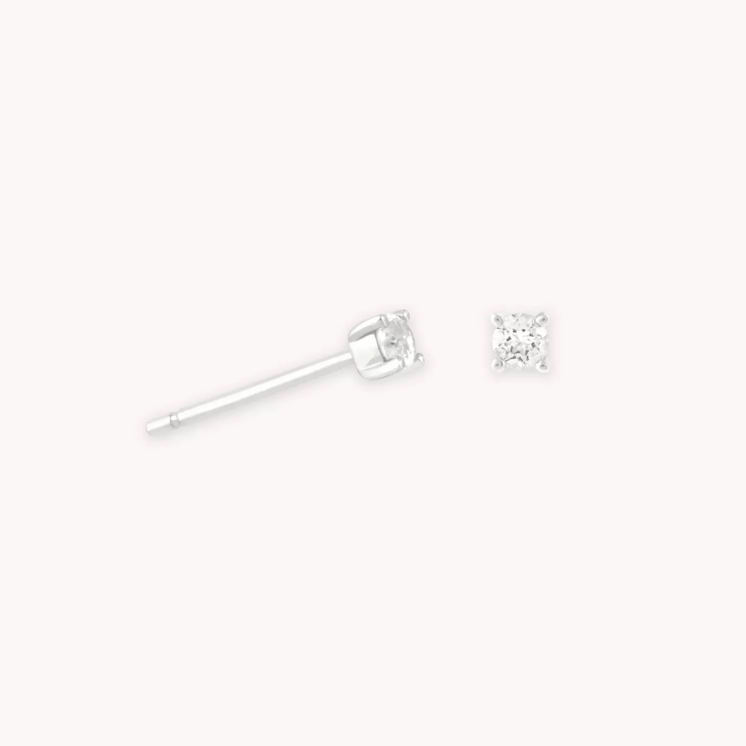 Astrid & Miyu Topaz Stud Earrings In Solid White Gold 14K White Gold Fashion