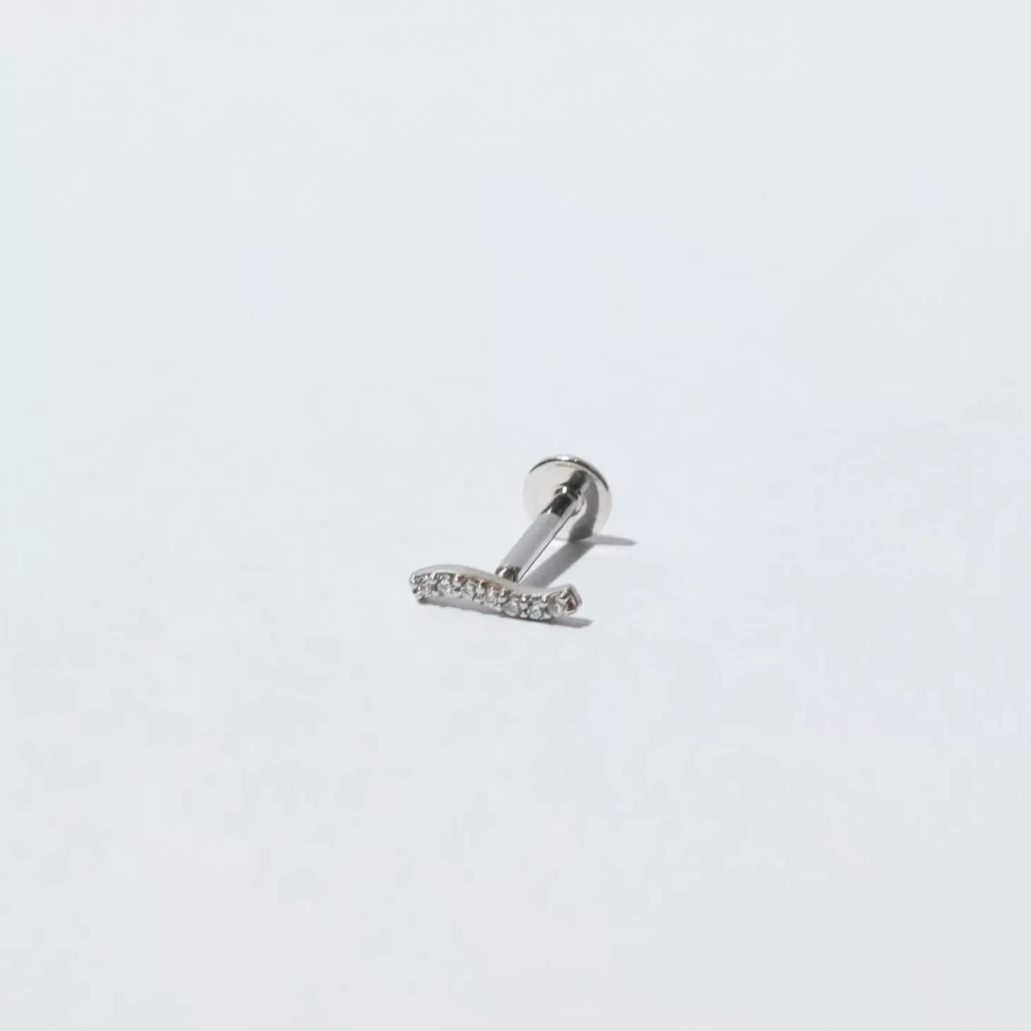 Astrid & Miyu Topaz Wave Piercing Stud 6Mm In Solid White Gold 14K White Gold Best Sale