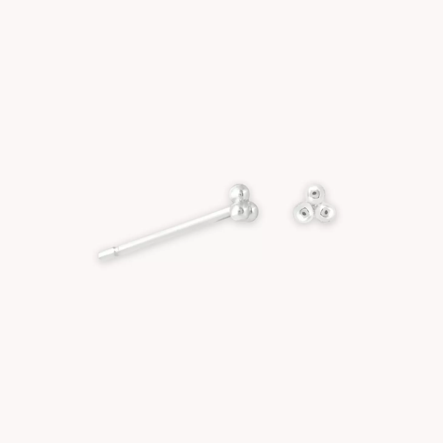 Astrid & Miyu Trinity Stud Earrings In Solid White Gold 14K White Gold Shop